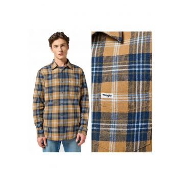 Camasa Barbati -  1PKT Shirt - Regular Fit - Design Clasic - Maneci Lungi - Cu Guler - Cu Nasturi - Bumbac - Multicolor