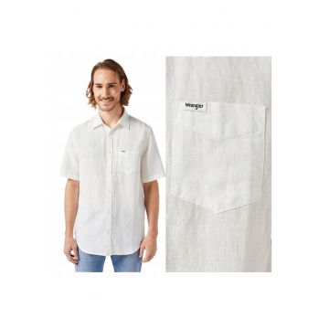 Camasa Barbati -  Berkeley - Regular Fit - Design Clasic - Maneci Scurti - Cu Guler - Cu Nasturi - Bumbac - M INTL - Alb