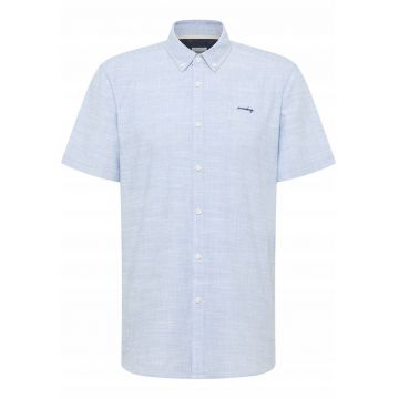 Camasa Barbati -  Berkeley - Regular Fit - Design Clasic - Maneci Scurti - Cu Guler - Cu Nasturi - Bumbac - M INTL - Albastru