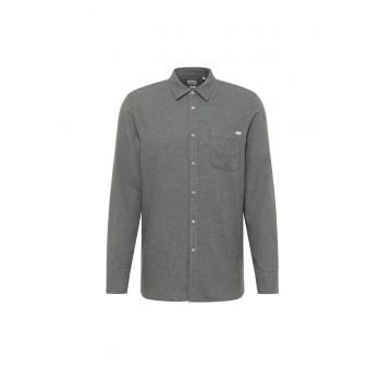 Camasa Barbati -  Eastbridge - Regular Fit - Design Clasic - Maneci Lungi - Cu Guler - Cu Nasturi - Bumbac - M INTL - Gri