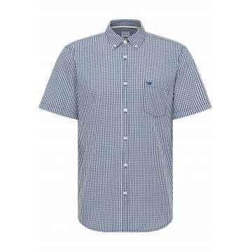 Camasa Barbati -  Gilroy - Regular Fit - Design Clasic - Maneci Scurti - Cu Guler - Cu Nasturi - Bumbac - M INTL - Albastru