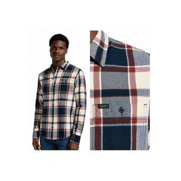 Camasa Barbati -  Leesure Shirt - Regular Fit - Design Clasic - Maneci Lungi - Cu Guler - Cu Nasturi - Bumbac - S INTL - Multicolor