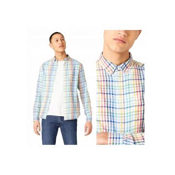 Camasa Barbati -  LS1PKT Button Down Shirt - Regular Fit - Design Clasic - Maneci Lungi - Cu Guler - Cu Nasturi - Bumbac - M INTL - Multicolor