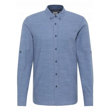 Camasa Barbati -  Rawlins - Regular Fit - Design Clasic - Maneci Lungi - Cu Guler - Cu Nasturi - Bumbac - M INTL - Albastru