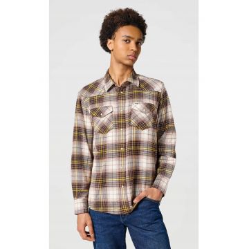 Camasa barbati -  Regular Fit - 2 buzunare - culoare maro - bumbac -