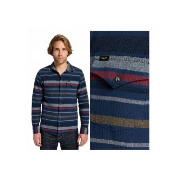 Camasa Barbati -  Western Shirt - Regular Fit - Design Clasic - Maneci Lungi - Cu Guler - Cu Nasturi - Bumbac - Multicolor - Multicolor