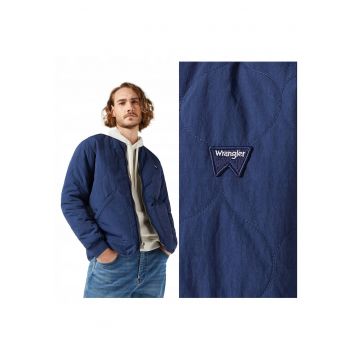 Jacheta Barbati -  Puffer Jacket - Regular Fit - Design Clasic - Maneci Lungi - 2 Buzunare - Cu Fermoar - Bumbac - 2XL INTL - Albastru