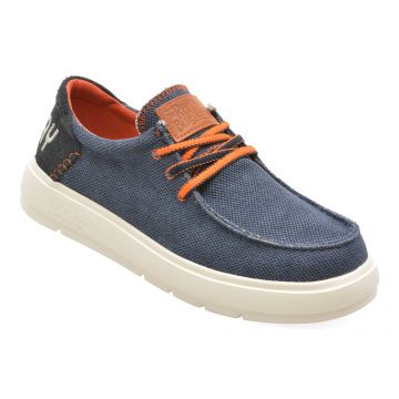 Mocasini REPLAY bleumarin, MZ8G01T, din material textil