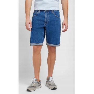 Pantaloni barbati -  blugi scurti - medie - albastru - bumbac -