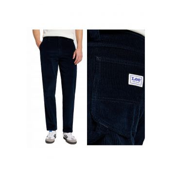 Pantaloni Barbati -  Carpenter - Lungi - Loose Fit - Talie Medie - 5 Buzunare - Fermoar - Bumbac - W32-L34 US - Albastru