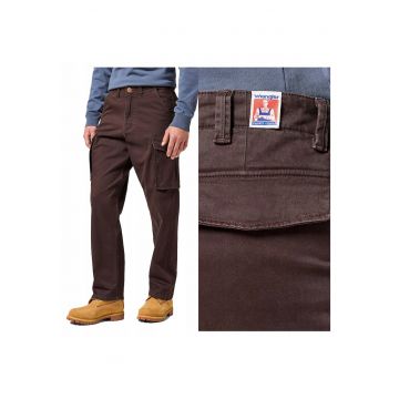 Pantaloni Barbati -  Casey Jones Cargo - Lungi - Straight Fit - Talie Medie - 5 Buzunare - Fermoar - Bumbac - Maro deschis