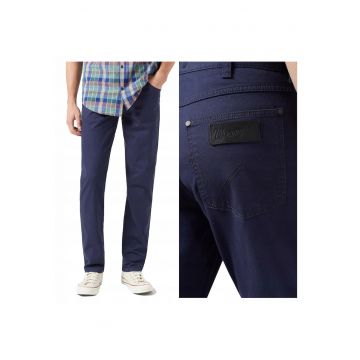 Pantaloni Barbati -  Greensboro - Lungi - Straight Fit - Talie Joasa - 5 Buzunare - Fermoar - Bumbac - Albastru - Albastru