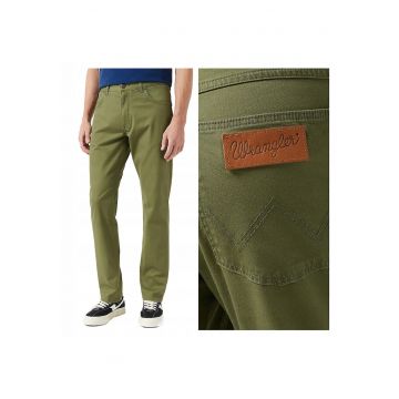 Pantaloni Barbati -  Greensboro - Straight Fit - Cu Fermoar - 5 Buzunare - Lungi - Bumbac - Verde - Verde masliniu