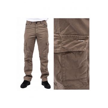 Pantaloni Barbati -  Jeremy Cargo - Lungi - Straight Fit - Talie Medie - 5 Buzunare - Fermoar - Bumbac - S INTL - Maro