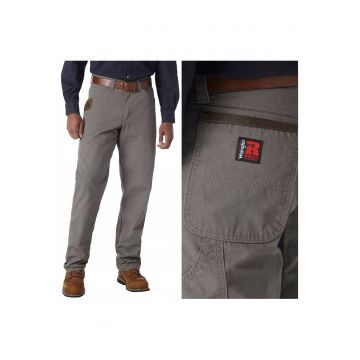 Pantaloni Barbati -  Riggs Workwear - Lungi - Cargo Style - Talie Inalta - 5 Buzunare - Fermoar - Bumbac - W32-L32 US - Gri
