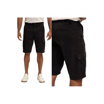 Pantaloni Scurti Barbati -  Style Houston - Regular Fit - Lungime Scurta - 6 Buznuare - Talie Medie - Cu Fermoar - Bumbac - 34 USA - Negru
