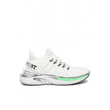 Pantofi sport barbati -  alb - textil - pentru alergare