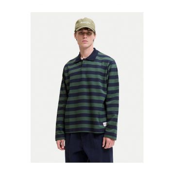 Polo barbati  verde - bleumarin - bumbac