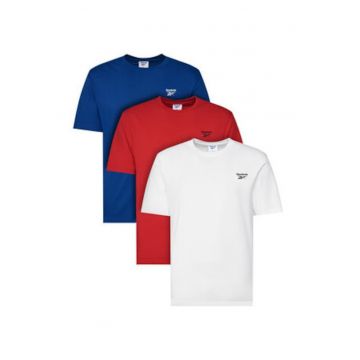 Set 3 tricouri barbati -  multicolor - 100% bumbac -