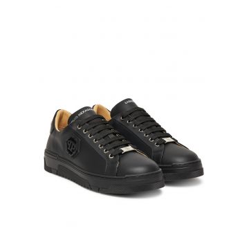 Tenisi barbati  piele naturala - negru - USC0722