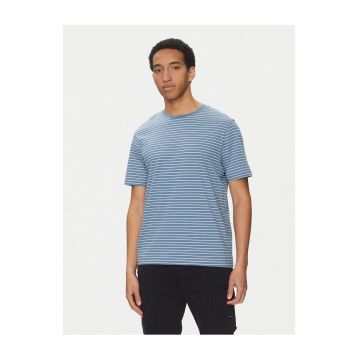 Tricou barbati  albastru - bumbac - in dungi