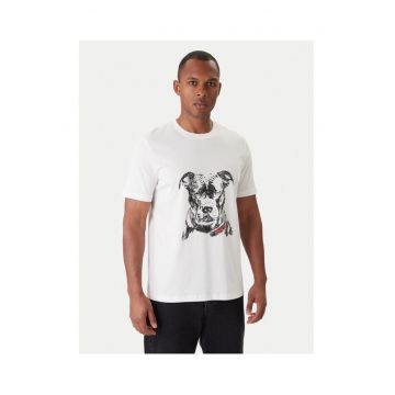 Tricou barbati  ecru - bumbac