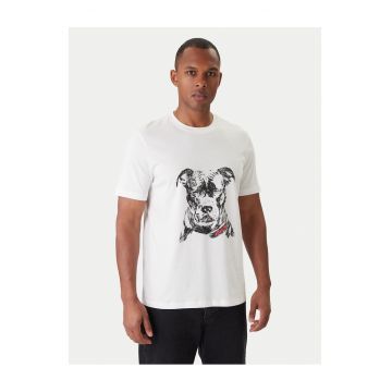 Tricou barbati  ecru - bumbac