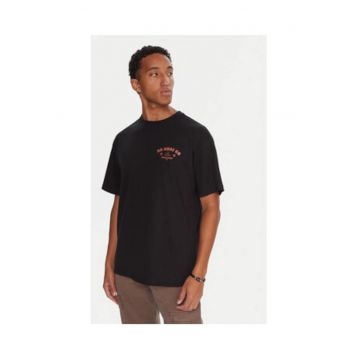 Tricou barbati -  negru - 75% bumbac - 25% bumbac reciclat -