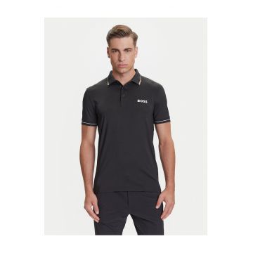 Tricou barbati  negru - model polo - bumbac