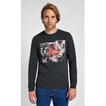 Tricou barbati -  regular fit - negru - bumbac