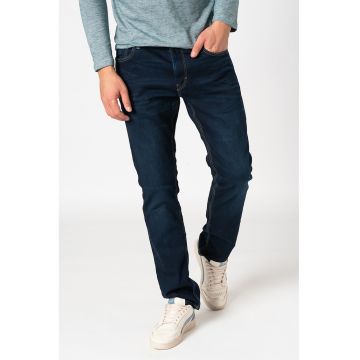 Blugi cu talie medie Josh - Bleumarin