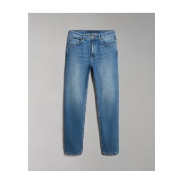 Blugi slim fit cu aspect decolorat Solveig -