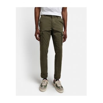 Moto pantaloni cargo din bumbac -