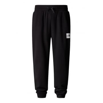 Pantaloni de trening din amestec de bumbac cu logo - Negru