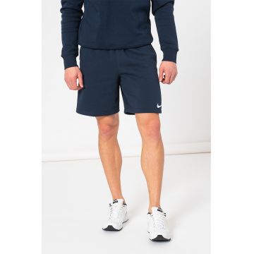 Pantaloni scurti cu buzunare laterale si logo pentru fotbal - Bleumarin