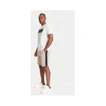 Pantaloni scurti de trening cu dungi laterale contrastante