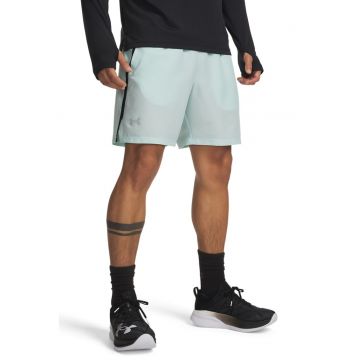 Pantaloni scurti pentru alergare Launch 7'' - Negru/Albastru glaciar