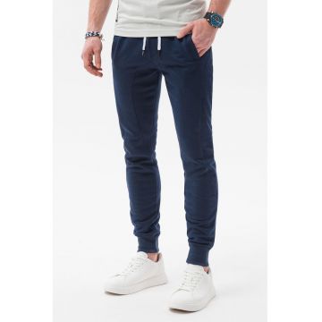 Pantaloni sport cu cusaturi accentuate - Bleumarin