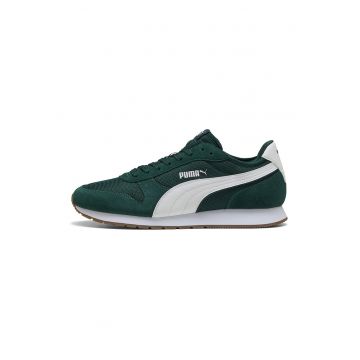 Pantofi sport St Miller de piele intoarsa si plasa - Verde inchis