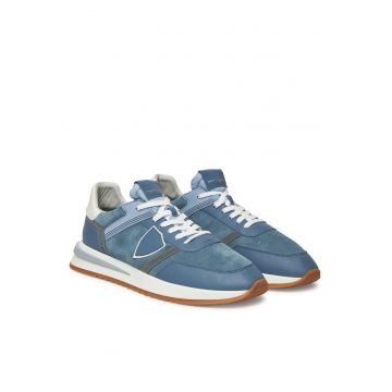 Tenisi barbati  West Mixage_Avion - piele naturala - albastru