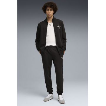 Trening din amestec de bumbac cu guler mediu - Negru