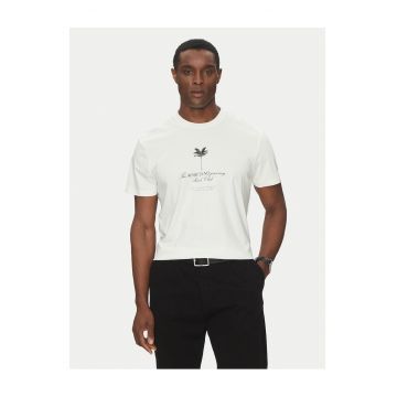 Tricou barbat -  alb - bumbac