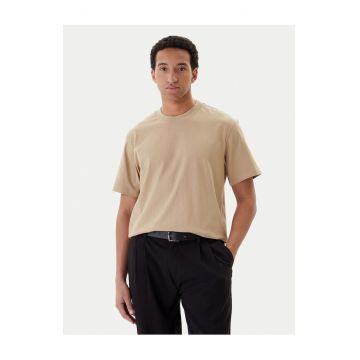 Tricou barbat  bej - bumbac - uni