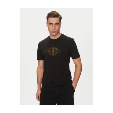 Tricou barbat  negru - bumbac -