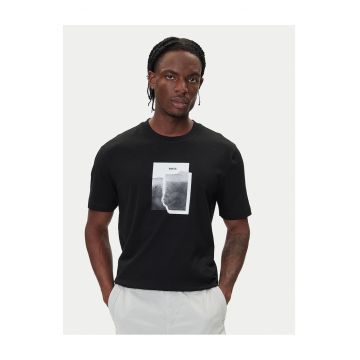 Tricou barbat  negru - bumbac