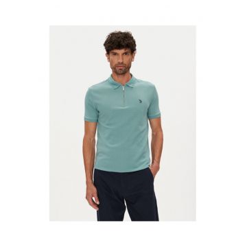 Tricou barbati -  verde - bumbac si poliester -