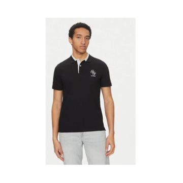 Tricou cu guler polo din amestec de bumbac organic -