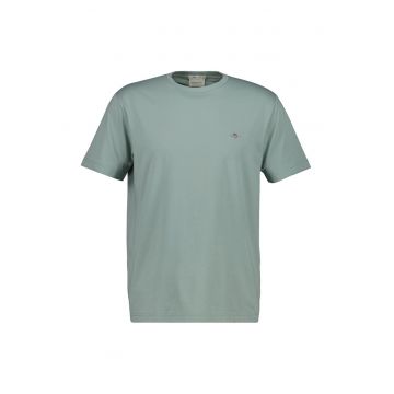 Tricou regular fit din bumbac Shield - Verde sparanghel