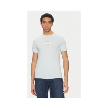 Tricou slim fit din bumbac - Albastru