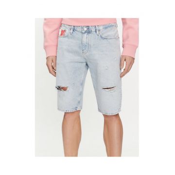 Blugi scurti barbati -  bumbac - albastru deschis